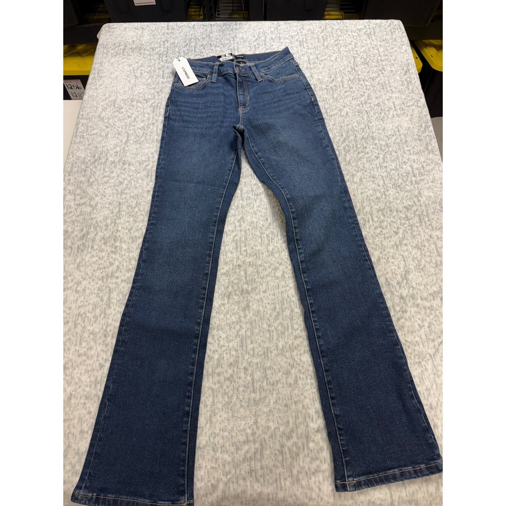 Express Womens Bootcut Jeans Medium Wash Denim‎ Pants EX010051 Size 4 NEW